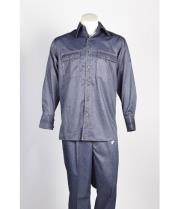   Mens 6 Button Blue Single