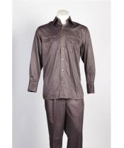   Mens 6 Button Brown Single