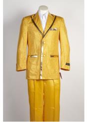   mens Gold Suit 2 Button