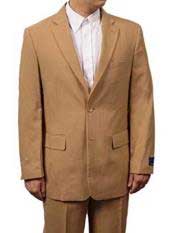   Mens Khaki Beige 2 Button