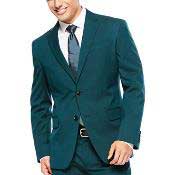   mens Teal Suit 2 Button