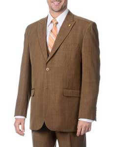  Two Button Peak Lapel Vested Three