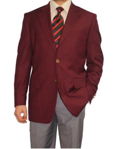  2 Button Style Burgundy ~ Maroon