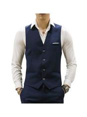 mensMatchingWaistcoatCausalSuitVests&PantsSet