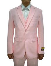 AlbertoNardonimensVested3PieceSuitPink