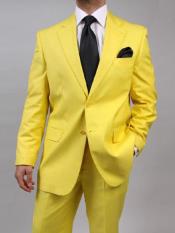 mensTwoButtonYellowSuitSeparateAnySizeJacket