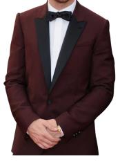   mens Ryan Gosling Burgundy Tuxedo