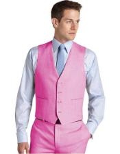  mens Suit Vest Pink