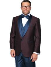   mens Navy Blue Shawl Lapel