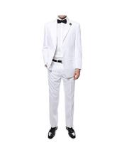 mensSingleBreastedTwoButtonWhiteSuit