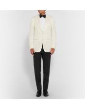  Mens James Bond Dinner Two Piece Ivory Tuxedo