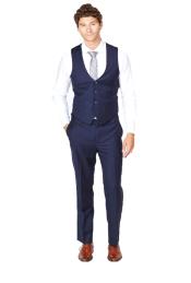  Mens Navy Vest & Tie &