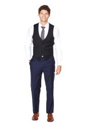  Mens Black Vest & Tie &