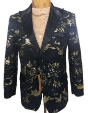  mens Single Breasted Black Blazer