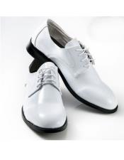  mens Classic White Lace Up Shoe