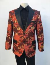  Mens Red ~ Gold Blazer