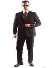 MensSingleBreastedTwoButtonDressSuitBlack