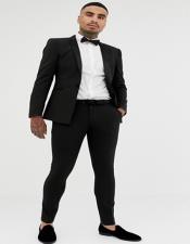  Extra Slim Fit Suit Black Shorter