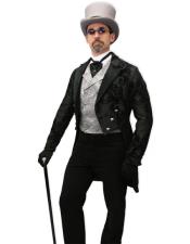  Steampunk Suit Outfit Costumes Black