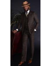  Brown Plaid Suit - Mens Suit