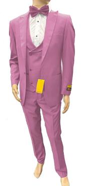  Mens One Button Peak Label Suit