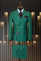 MensDoubleBreastedSuit-EmeraldGreen-HunterGreen