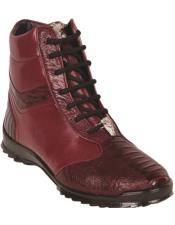 LosAltosOstrichLegHighTopSneakersBurgundy