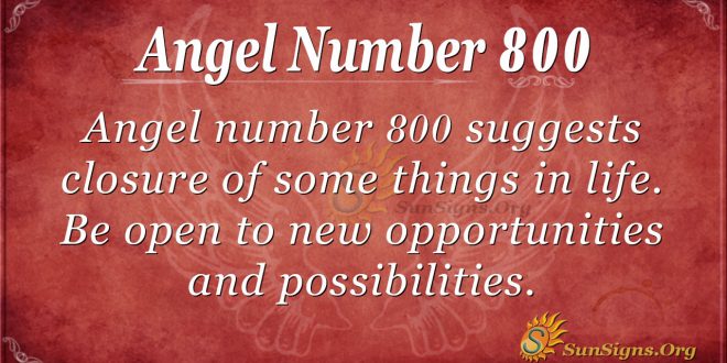 Angel Number 800