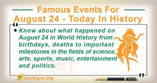 Famous Events For August 24