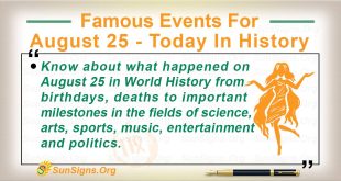 Famous Events For August 25