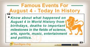 famous events for august 4