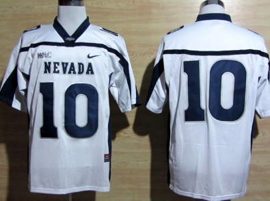 Nevada Wolf Pack #10 Colin Kaepernick White WAC Patch Jersey 