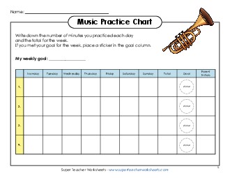 Music Practice 2 Worksheet