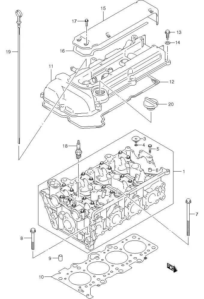 FIG.2 CYLINDER HEAD