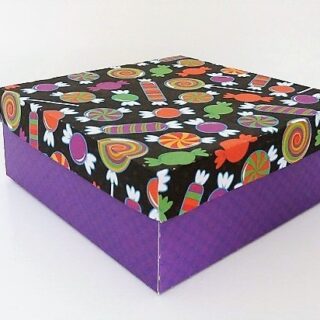 5x5x2 SVG Box Base - 3/4 inch Halloween lid shown