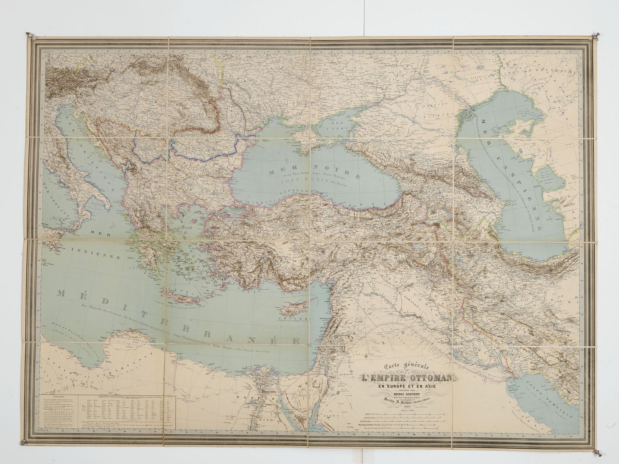 Carte générale de L'Empire Ottoman en Europe et en Asie dressée par Henri  Kiepert . . . - Old map by KIEPERT, H.