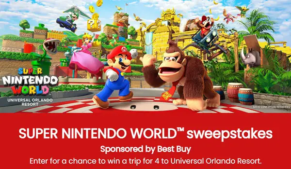 Super Nintendo World Sweepstakes: Win a Trip for Four to Universal Orlando Resort!