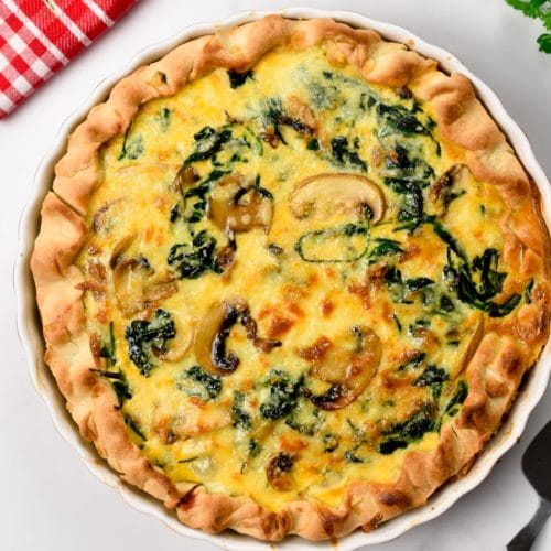 Florentine Quiche Spinach Mushroom Quiche recipe