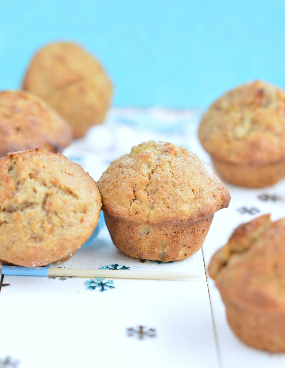 healthy wholewheat banana muffins