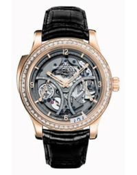 Jaeger LeCoultre Master Control Minute Repeater Skeleton Dial 18kt Pink Gold Black Leather Men's Watch Q1642425