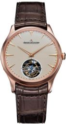 Jaeger LeCoultre Master Ultra Thin Tourbillon Beige Dial Crocodile Leather Automatic Men's Watch Q1322410