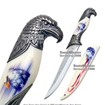 American Eagle Dagger Gift Knife With Colored Scabbard