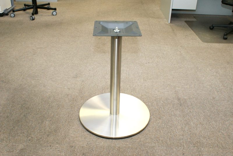 18" Round Table Base, Stainless Steel or Black Finish