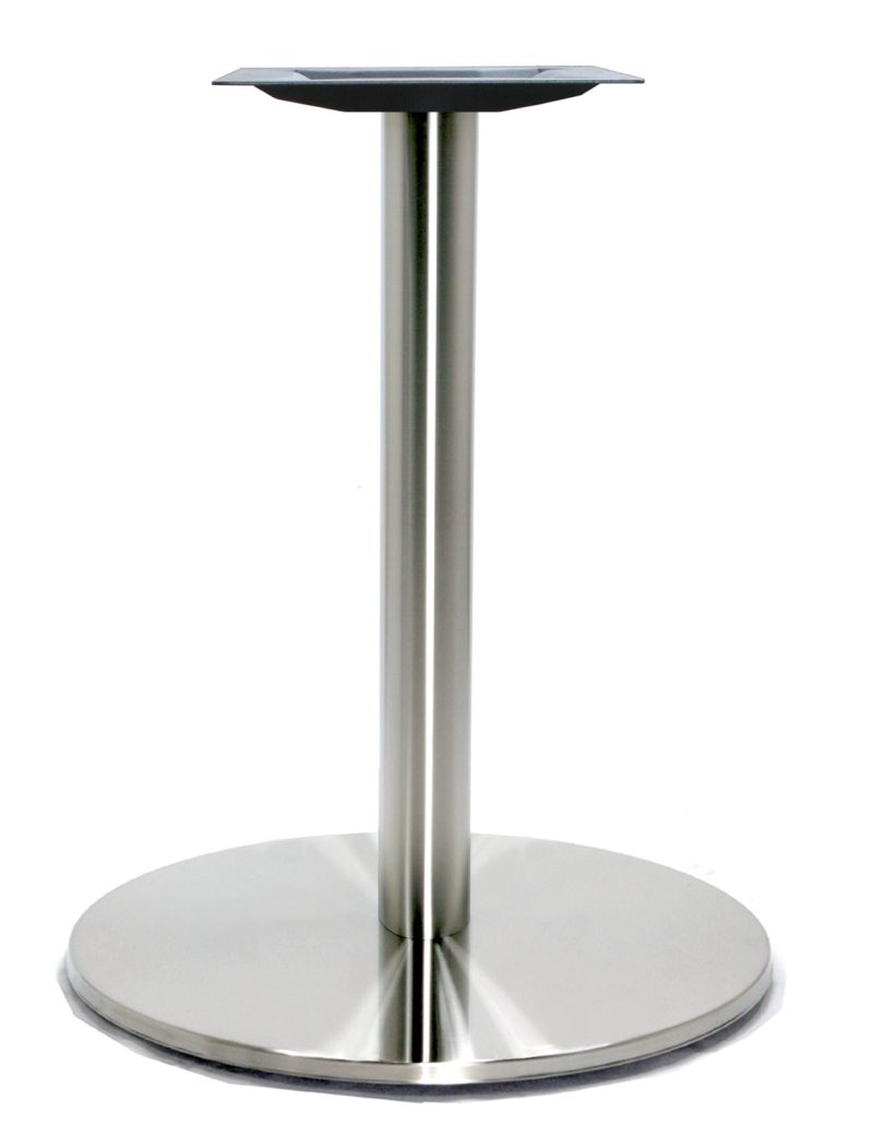 18" Round Table Base, Stainless Steel or Black Finish