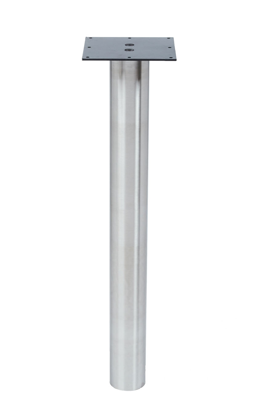 STEEL LEG: KATRINA Stainless Steel Leg, 3″ Diameter, Round, 1/2″ Adjustable Foot