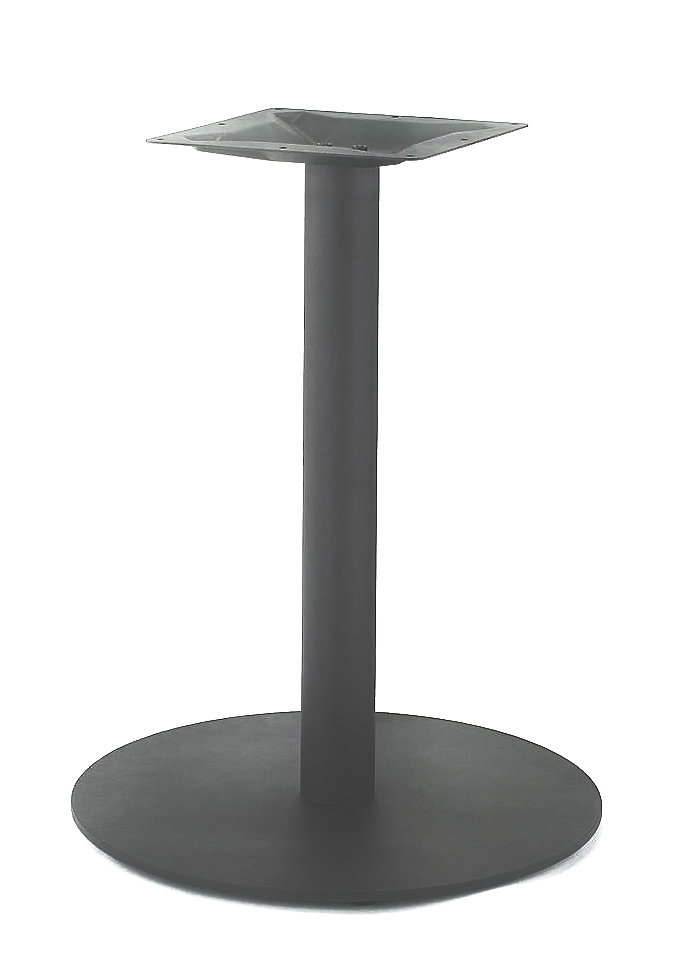 21″ Round Table Base, Black Steel Finish, up to 32″ Tops