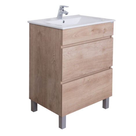 COYCAMA MILAN Bathroom Furn Set: 1 Cabinet, 2 Drawers + 1 Ceramic Basin, 60cm 1