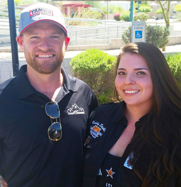 Casey Campbell and roof recipient Rachel (thumb)