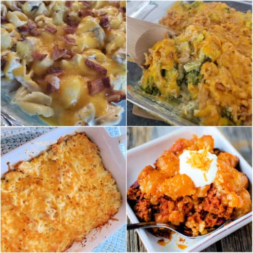 Collage of casserole recipes