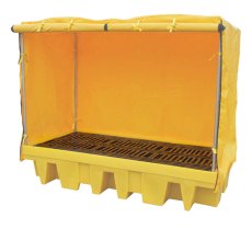 Double IBC / 8 Drum Covered Spill Pallet Bund